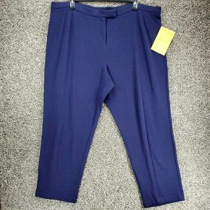 Simply CHLOE DAO Women's Pants Size 3X Navy Blue Dress Slacks